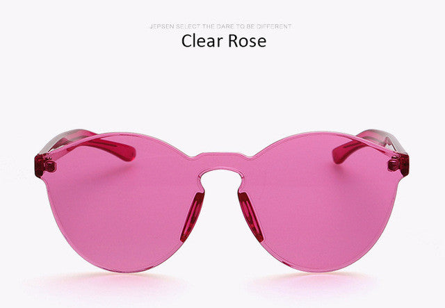 Fashion Women Sunglasses Cat Eye Shades Luxury Brand Designer Sun glasses Integrated Eyewear Candy Color Sunglasses Female UV400