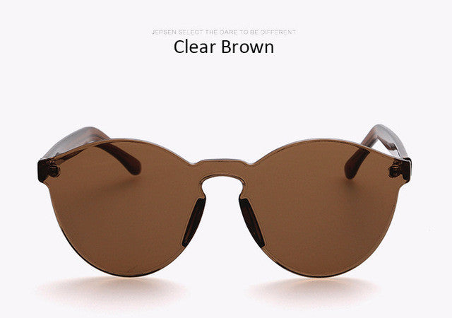 Fashion Women Sunglasses Cat Eye Shades Luxury Brand Designer Sun glasses Integrated Eyewear Candy Color Sunglasses Female UV400