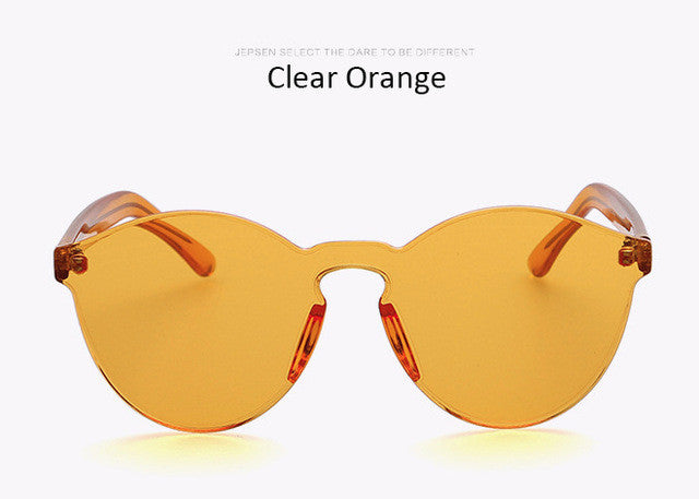 Fashion Women Sunglasses Cat Eye Shades Luxury Brand Designer Sun glasses Integrated Eyewear Candy Color Sunglasses Female UV400