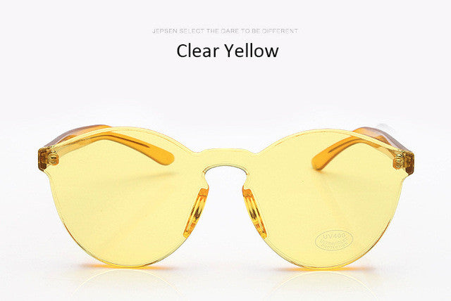 Fashion Women Sunglasses Cat Eye Shades Luxury Brand Designer Sun glasses Integrated Eyewear Candy Color Sunglasses Female UV400