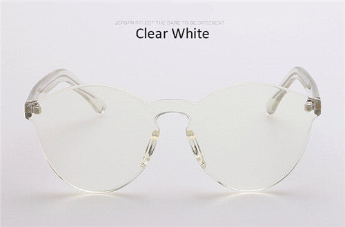 Fashion Women Sunglasses Cat Eye Shades Luxury Brand Designer Sun glasses Integrated Eyewear Candy Color Sunglasses Female UV400