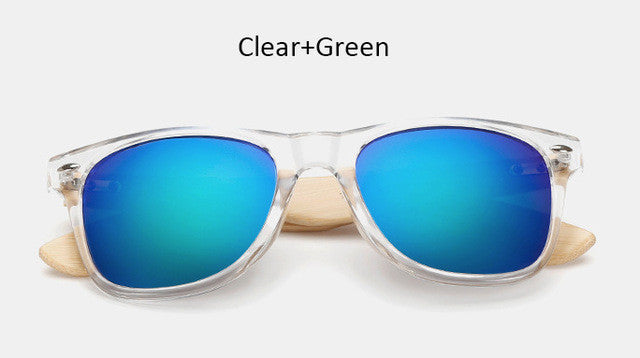 Original Wooden Sunglasses Fashion Men Women Mirror Sun Glasses Vintage Bamboo Sunglasses Wood Eyewear For Myopia Oculos UV400