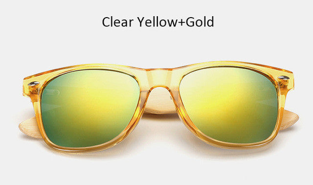 Original Wooden Sunglasses Fashion Men Women Mirror Sun Glasses Vintage Bamboo Sunglasses Wood Eyewear For Myopia Oculos UV400
