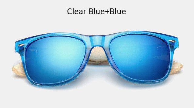 Original Wooden Sunglasses Fashion Men Women Mirror Sun Glasses Vintage Bamboo Sunglasses Wood Eyewear For Myopia Oculos UV400