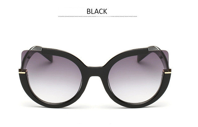 Round Shade Summer Fashion Sunglasses Women Vintage Brand Designer Cateye Sun Glasses For Ladies