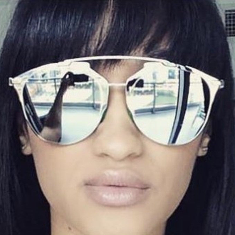 Fashion Classic Cat Eye Sunglasses Women Luxury Brand Designer Metal Frame Vintage Mirror Sun Glasses Female Oculos UV400