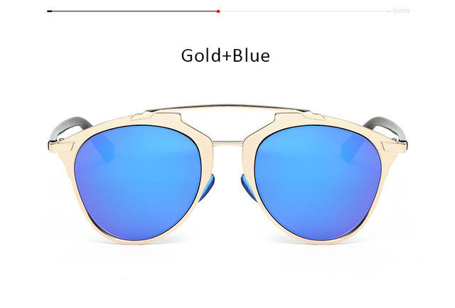 Fashion Classic Cat Eye Sunglasses Women Luxury Brand Designer Metal Frame Vintage Mirror Sun Glasses Female Oculos UV400