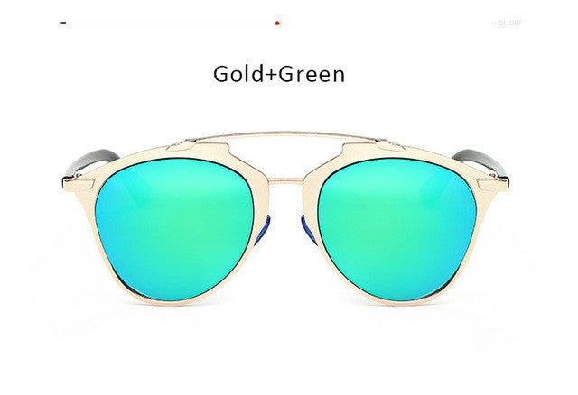 Fashion Classic Cat Eye Sunglasses Women Luxury Brand Designer Metal Frame Vintage Mirror Sun Glasses Female Oculos UV400