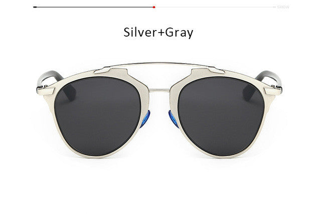 Fashion Classic Cat Eye Sunglasses Women Luxury Brand Designer Metal Frame Vintage Mirror Sun Glasses Female Oculos UV400