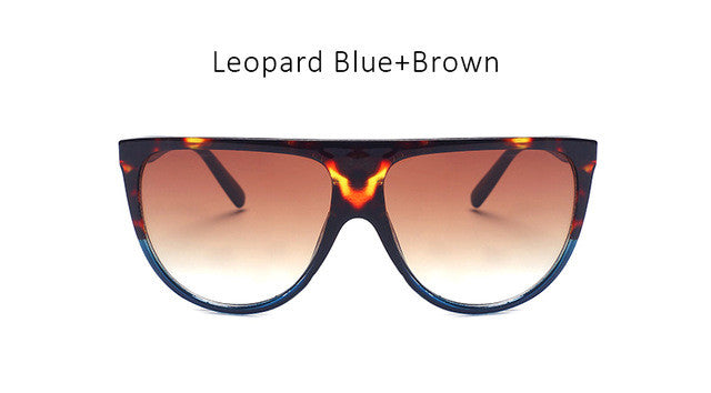 New Fashion Flat Top Goggle Sunglasses Women Vintage Brand Designer Sun Glasses