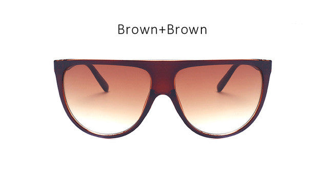 New Fashion Flat Top Goggle Sunglasses Women Vintage Brand Designer Sun Glasses