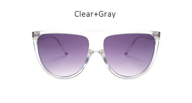 New Fashion Flat Top Goggle Sunglasses Women Vintage Brand Designer Sun Glasses