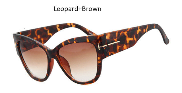 Brand Designer Fashion Women Oversized Cat Eye Sunglasses Ladies Large Size Cateye Gradient Sun Glasses UV400