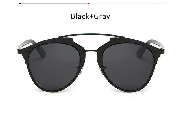 Fashion Cat Eye Sunglasses Women Brand Designer Metal Frame Vintage Mirror Cateye Sun Glasses FemaleUV400