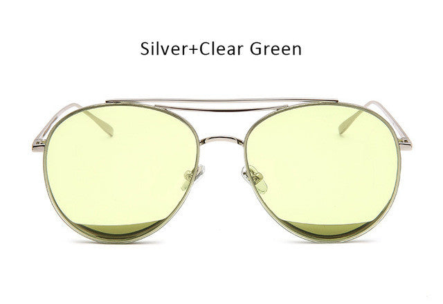 Clear Pink Aviation Sunglasses