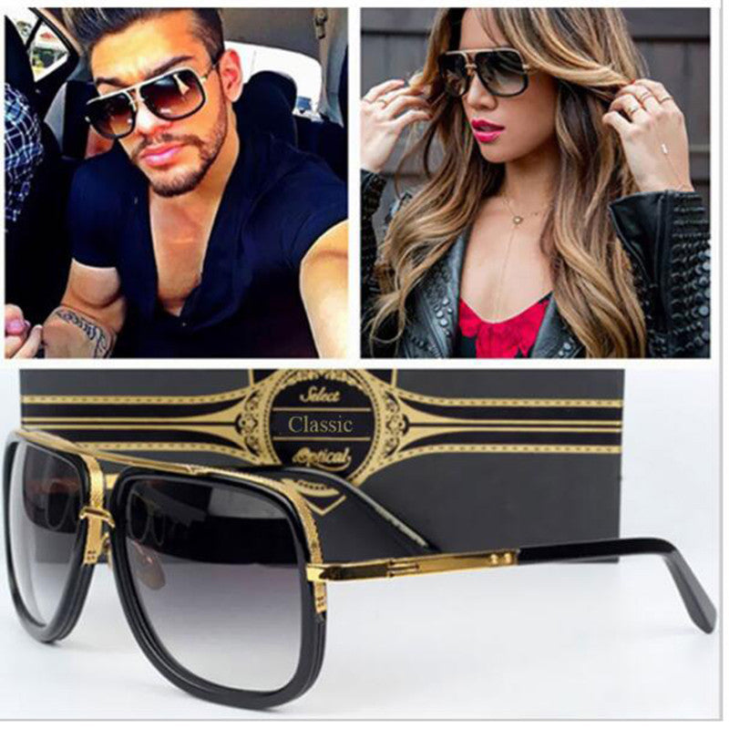 Men Fashion Square Sunglasses Women Superstar Brand Designer Trendy Celebrity Mirrored Sun Glasses Male Female Eyewear