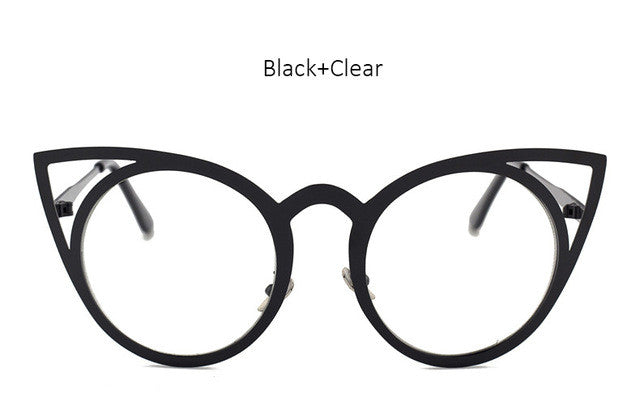 Women Round Lenses Cat Eye Sunglasses Fashion Mirror Sun Glasses Ladies Ceteye Optics Eyewear