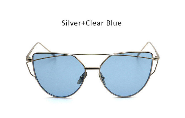 Fashion Ladies Ocean Cat Eye Sunglasses Women Clear Lens Optical Cateye Glasses Frame For Female Eyeglasses