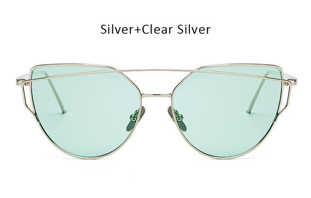 Fashion Ladies Ocean Cat Eye Sunglasses Women Clear Lens Optical Cateye Glasses Frame For Female Eyeglasses