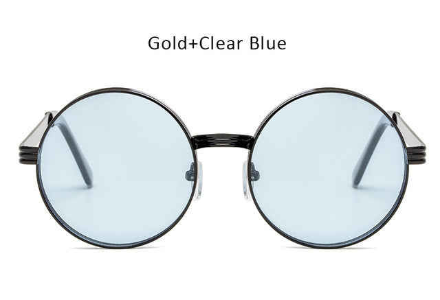 Vintage  Men Women Gothic Steampunk Round Sunglasses
