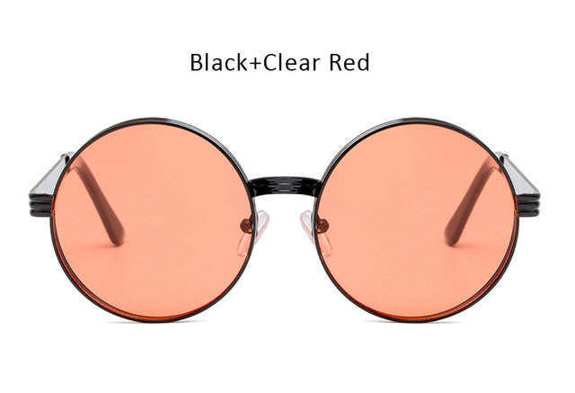 Vintage  Men Women Gothic Steampunk Round Sunglasses