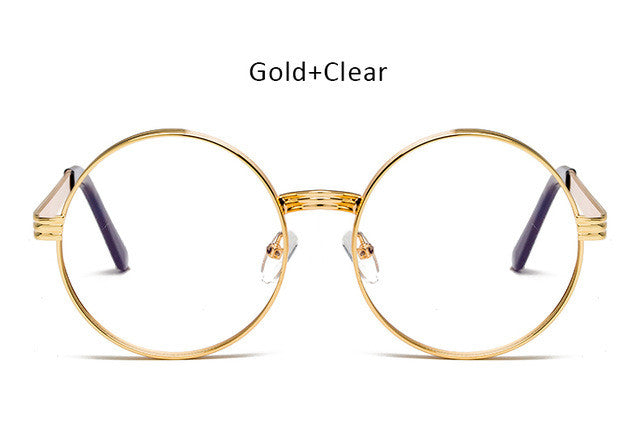 Vintage  Men Women Gothic Steampunk Round Sunglasses