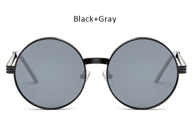 Vintage  Men Women Gothic Steampunk Round Sunglasses