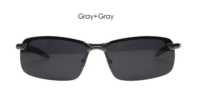 Male Night Vision Goggles Polarized Men's Sunglasses Brand Designer Rimless Driving Sun Glasses