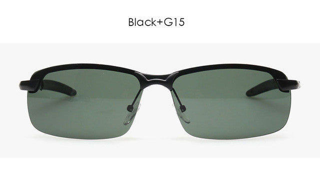 Male Night Vision Goggles Polarized Men's Sunglasses Brand Designer Rimless Driving Sun Glasses