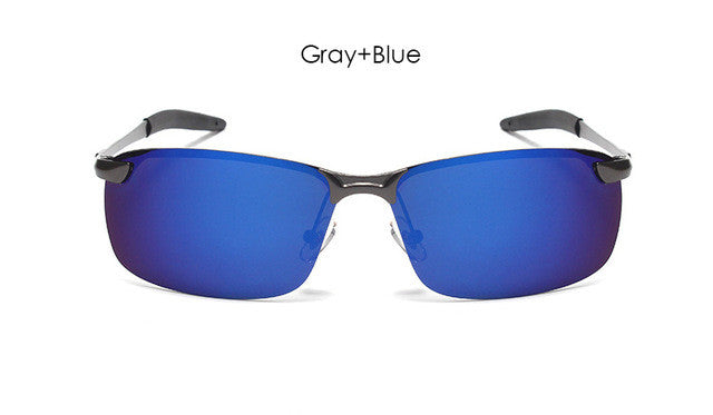 Male Night Vision Goggles Polarized Men's Sunglasses Brand Designer Rimless Driving Sun Glasses