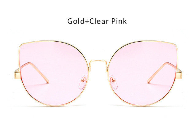 New Oversized Cat Eye Sunglasses Women Big Size Sun Glasses Fashion Brand Designer For Female Ladies