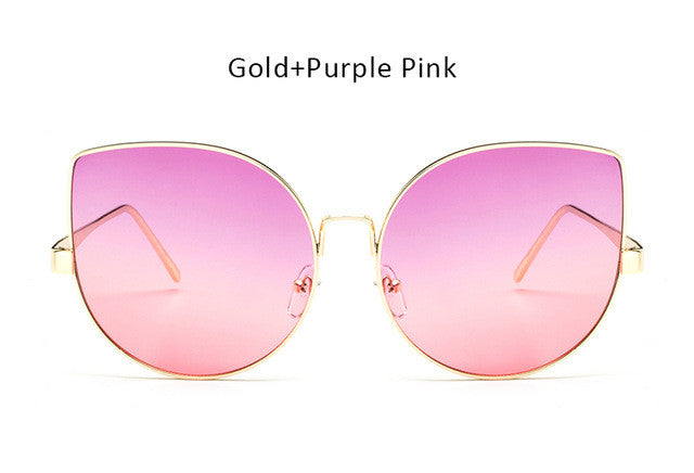 New Oversized Cat Eye Sunglasses Women Big Size Sun Glasses Fashion Brand Designer For Female Ladies