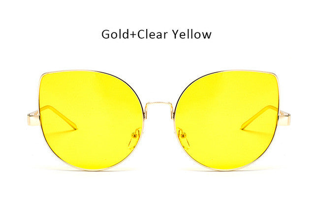 New Oversized Cat Eye Sunglasses Women Big Size Sun Glasses Fashion Brand Designer For Female Ladies