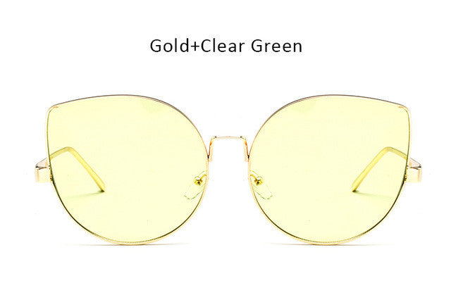 New Oversized Cat Eye Sunglasses Women Big Size Sun Glasses Fashion Brand Designer For Female Ladies