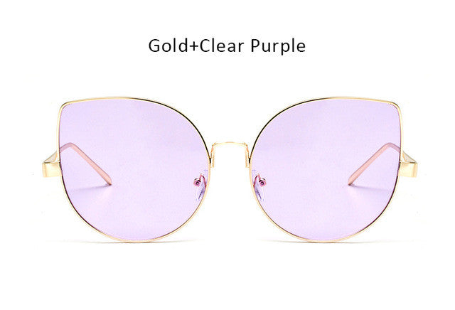 New Oversized Cat Eye Sunglasses Women Big Size Sun Glasses Fashion Brand Designer For Female Ladies