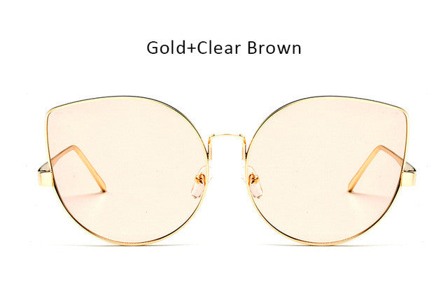 New Oversized Cat Eye Sunglasses Women Big Size Sun Glasses Fashion Brand Designer For Female Ladies