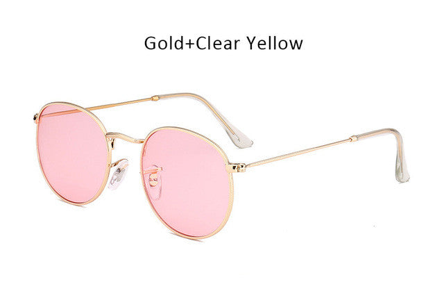 Women Men Vintage Small Round Sunglasses