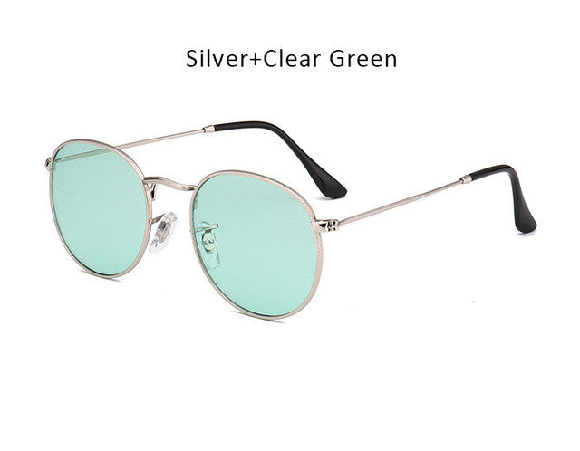 Women Men Vintage Small Round Sunglasses