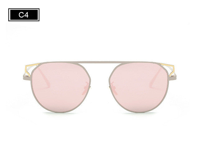 ROYAL GIRL Fashion Round Frame Cat's Eye Sunglasses Female Brand Designer Retro Sunglasses SS938