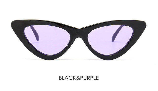 Fashion Cute Cat Eye Sunglasses Women Ladies Vintage Brand Designer Clear Lens Elegant Cateye Sun Glasses For Female