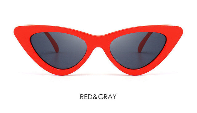 Fashion Cute Cat Eye Sunglasses Women Ladies Vintage Brand Designer Clear Lens Elegant Cateye Sun Glasses For Female