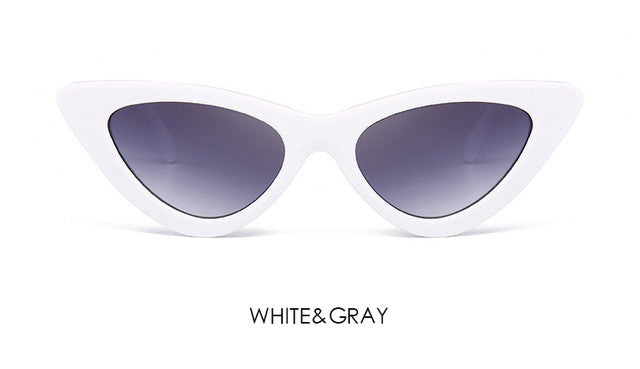 Fashion Cute Cat Eye Sunglasses Women Ladies Vintage Brand Designer Clear Lens Elegant Cateye Sun Glasses For Female