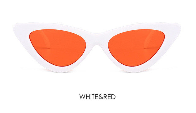 Fashion Cute Cat Eye Sunglasses Women Ladies Vintage Brand Designer Clear Lens Elegant Cateye Sun Glasses For Female