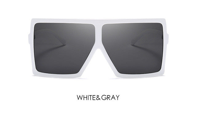 Oversized Square Sunglasses Women UV400 Vintage Brand Designer Large Size Mirror Sun Glasses For Female